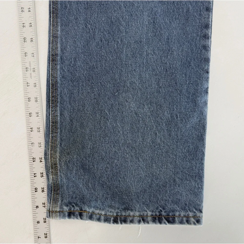 Carhartt Men's Denim Jeans 39.5x28 Loose Fit Blue 100% Cotton Workwear Heavyduty